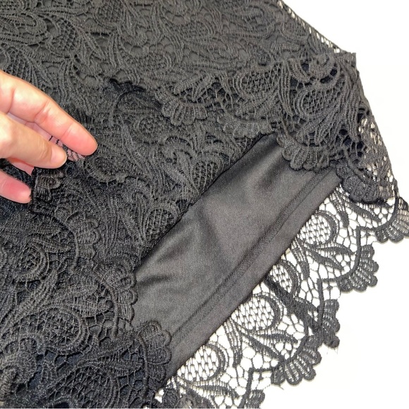 Lulu’s Quality Time Black Crochet Lace Mini Dress XS - Picture 11 of 17